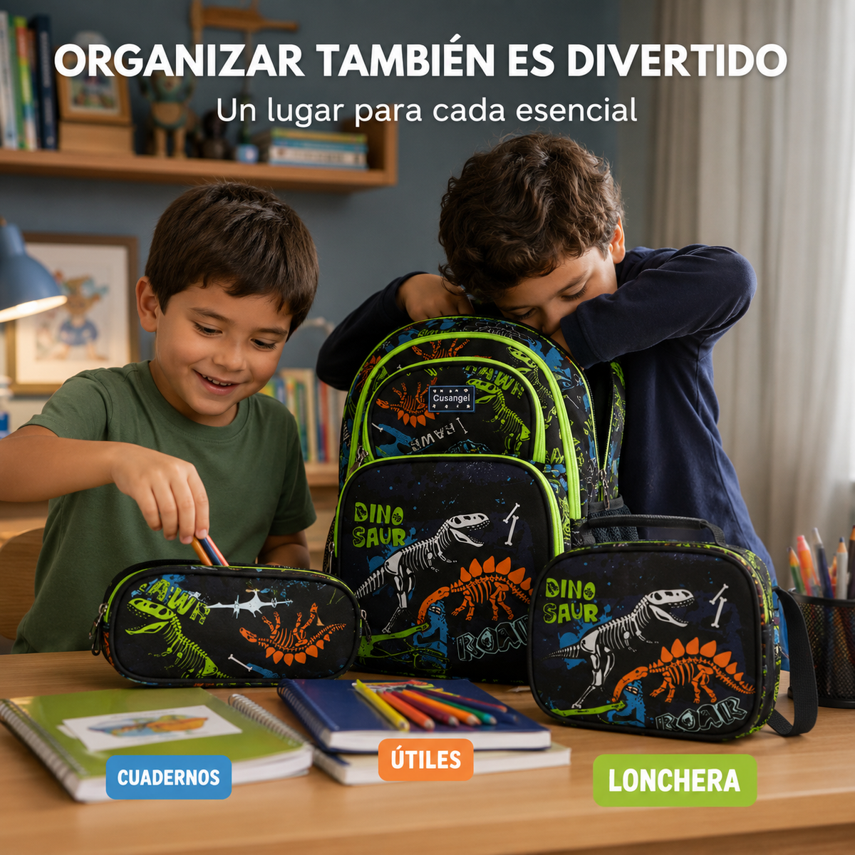 ¡Listos para la Aventura! Mochila Infantil 3 Piezas