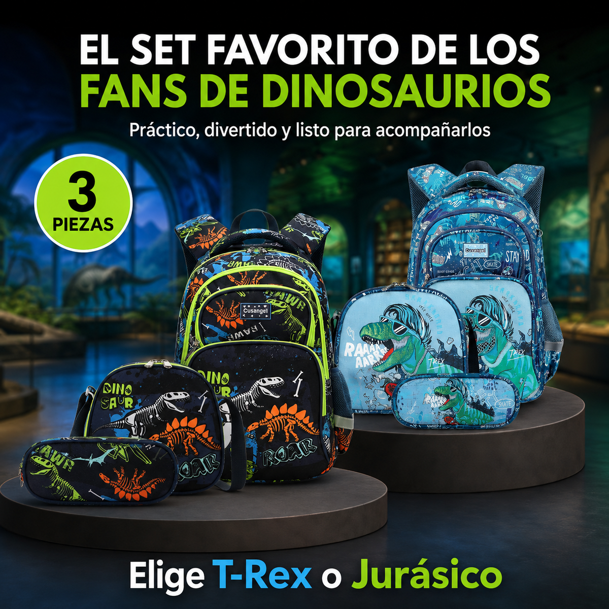 ¡Listos para la Aventura! Mochila Infantil 3 Piezas