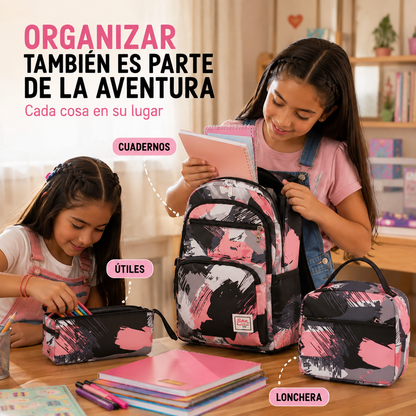 Mochila Urbana – Set Juvenil Unisex 3 Piezas