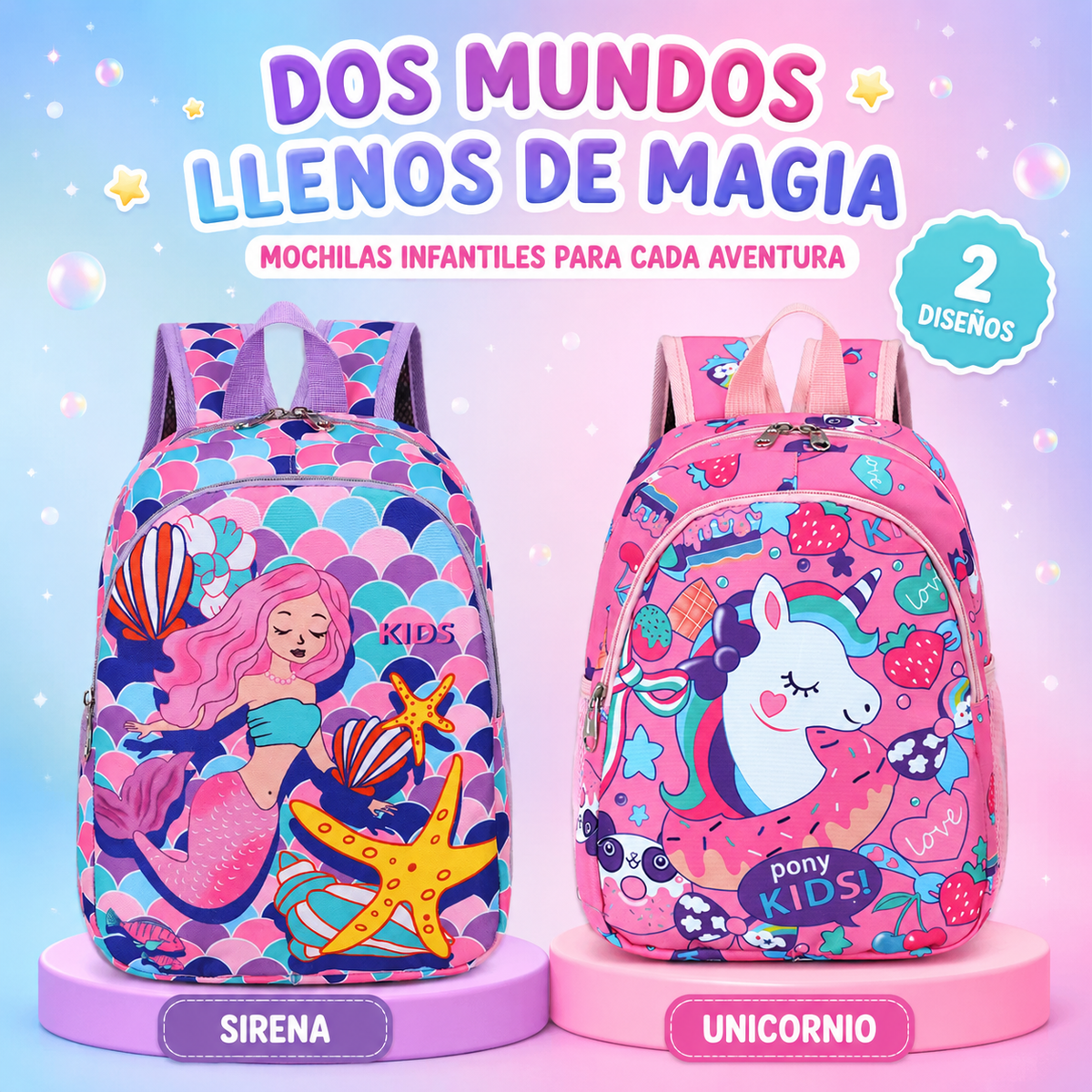 Mochila Arcoíris – Mochila Infantil A4 Multidiseño