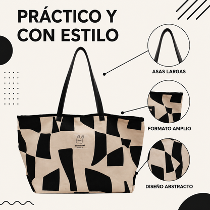 Cartera Elegance – Bolso Blanco y Negro con Broche