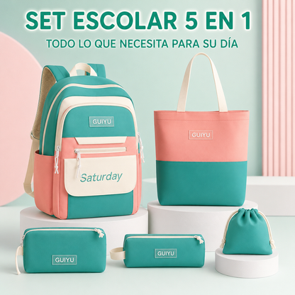 Mochila Estilo Total – Set 5 en 1