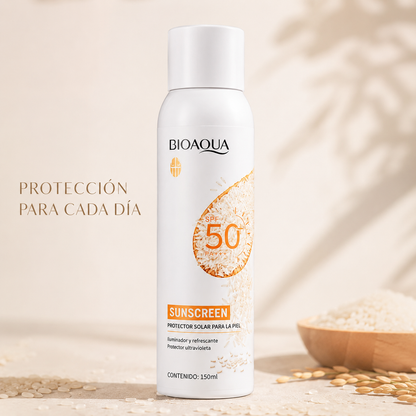 Bioaqua Sun Shield – Spray Solar SPF50 con Arroz