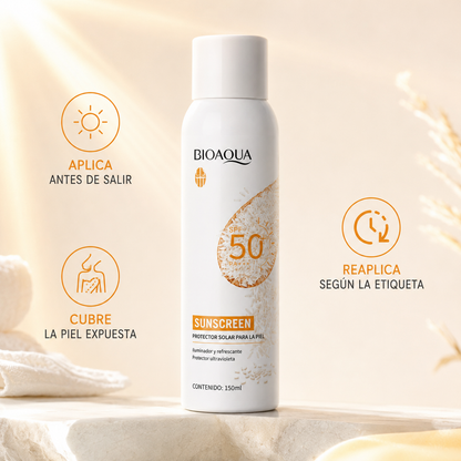 Bioaqua Sun Shield – Spray Solar SPF50 con Arroz