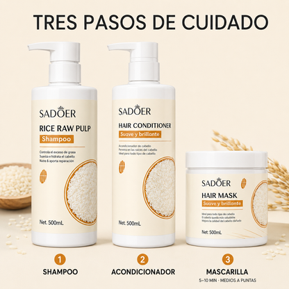 Sadoer Rice Hair – Kit Capilar Nutritivo con Arroz