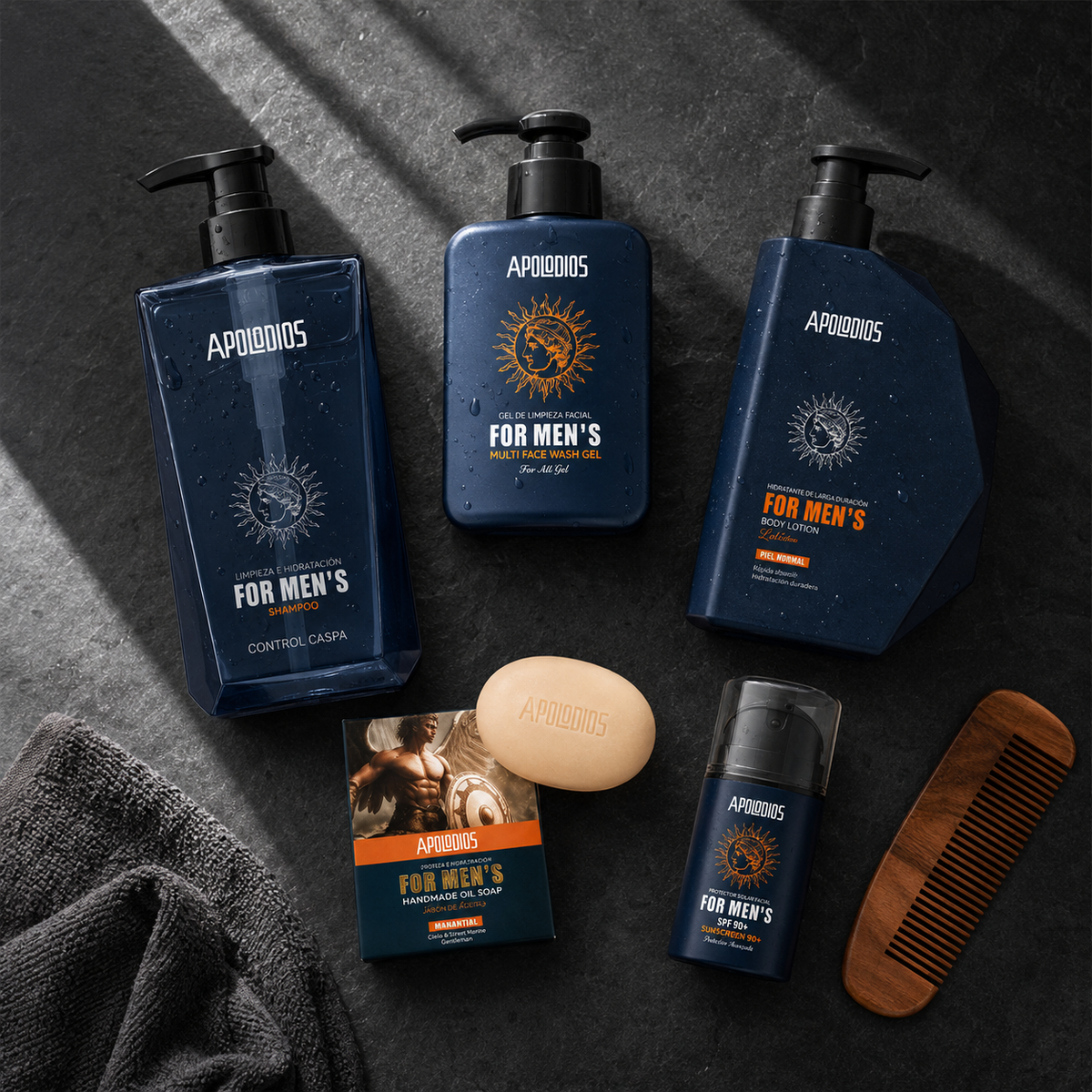 Apolodios Men – Kit de Cuidado Masculino Premium