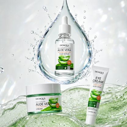 Bioaqua Aloe Glow – Kit Skincare Facial con Aloe Vera