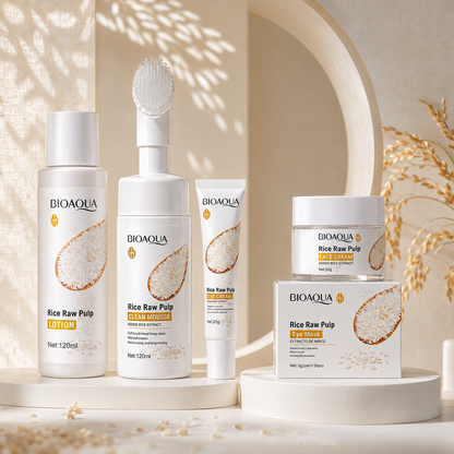 Bioaqua Rice Glow – Kit Skincare Facial con Arroz