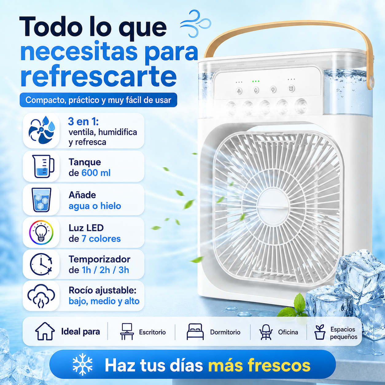El Ventilador 3 en 1 que transformará tus días de calor
