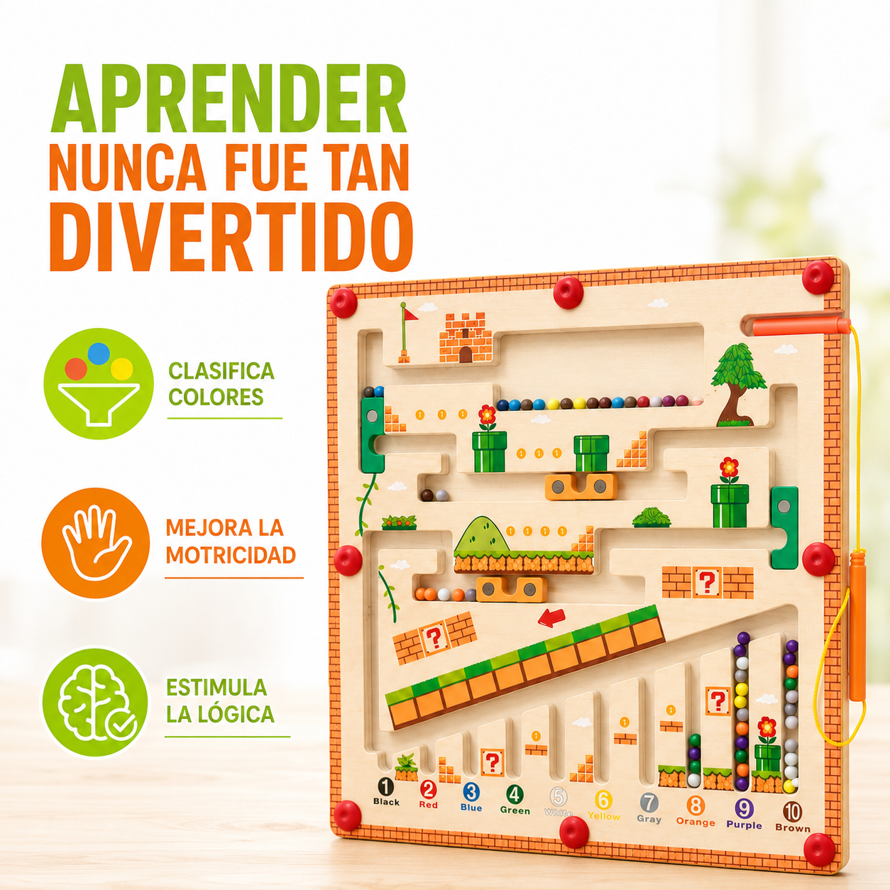 ¡Diversión que Despierta su Mente! Laberinto Magnético para Niños