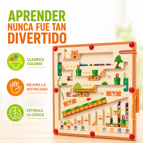 ¡Diversión que Despierta su Mente! Laberinto Magnético para Niños