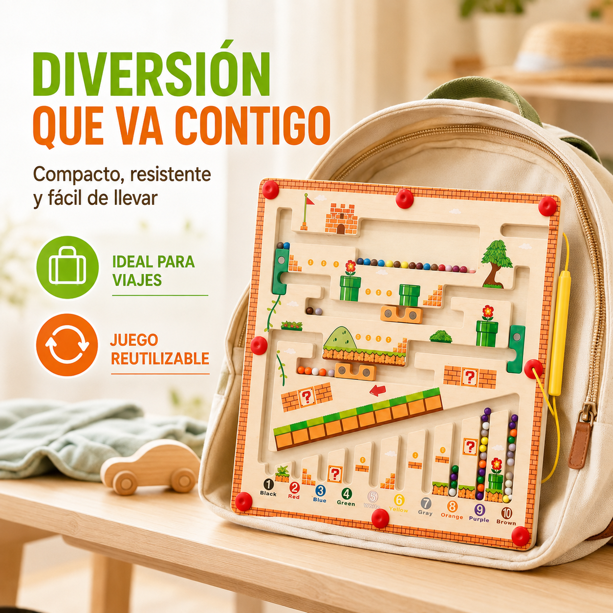 ¡Diversión que Despierta su Mente! Laberinto Magnético para Niños