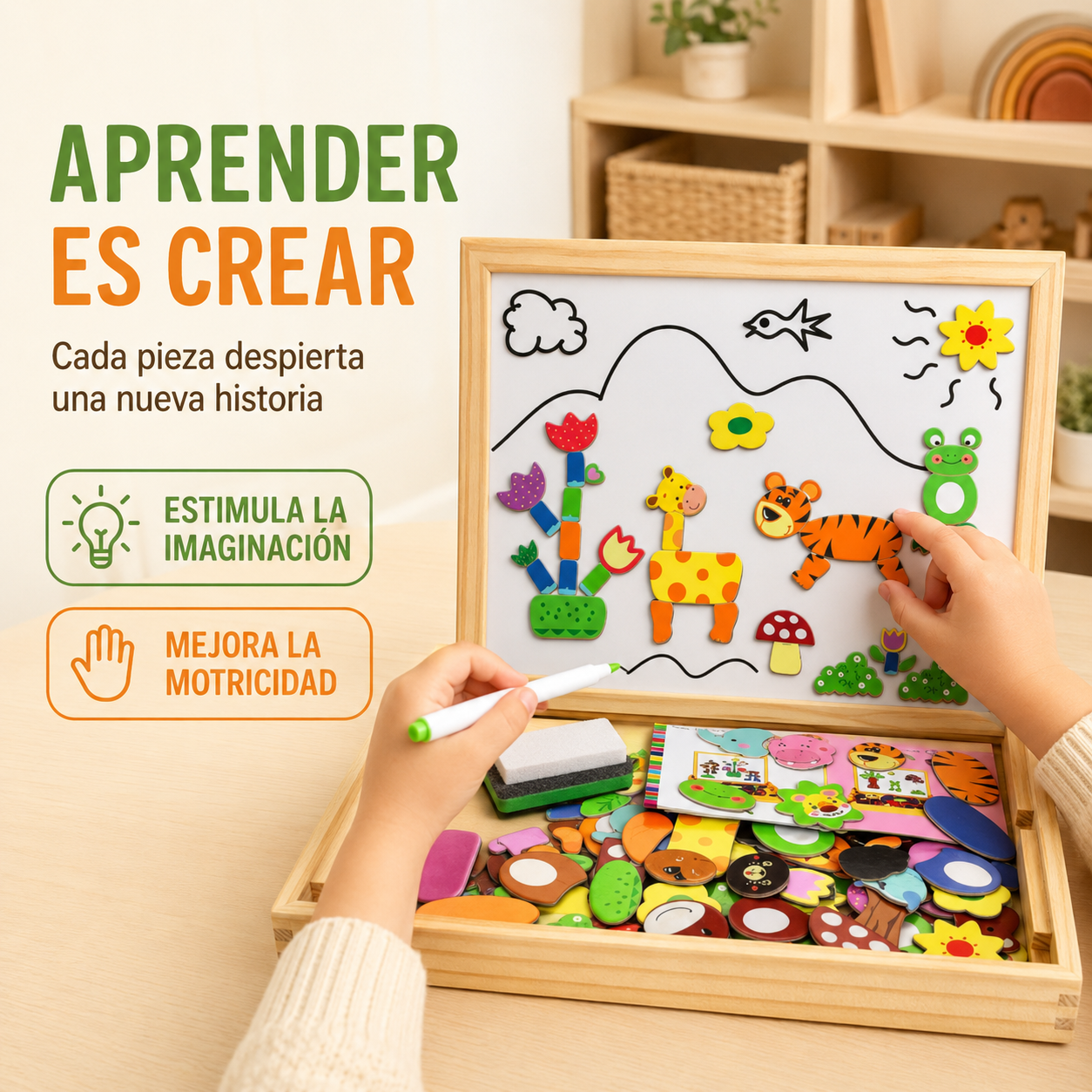 ¡Potencia su Imaginación! Pizarra Magnética Educativa para Niños