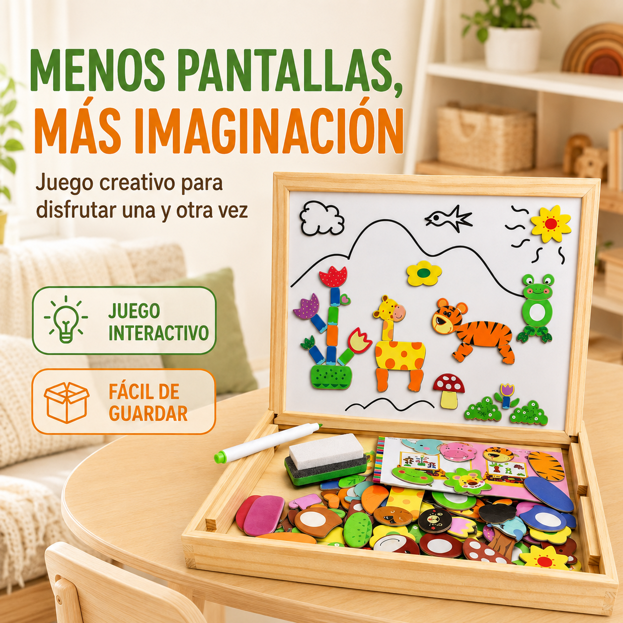 ¡Potencia su Imaginación! Pizarra Magnética Educativa para Niños