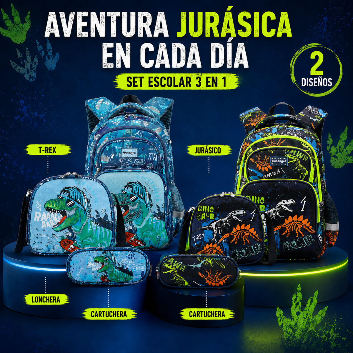 ¡Listos para la Aventura! Mochila Infantil 3 Piezas