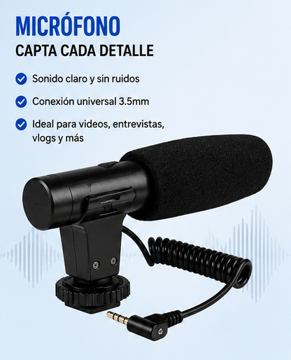 ¡Crea Contenido Como un Pro! Kit de Grabación con Trípode