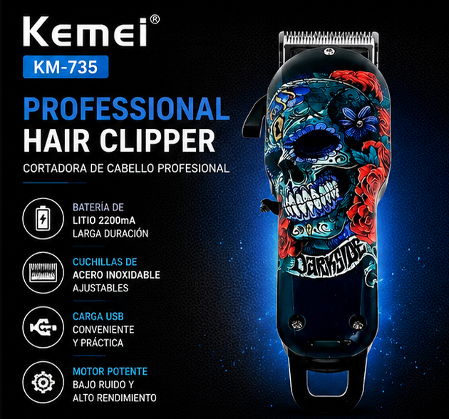 Kemei Professional – Potencia y Precisión en Cada Corte